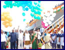 In a new chapter in Indo-Mauritian Defence Co-operation, Mrs Smita Parsekar, wife of Hon’ble Chief Minister Shri Laxmikant Parsekar launched the First Fast Patrol Vessel, MCGS VICTORY (50 meter length) designed and built in house by Goa Shipyard Limited for Mauritius Coast Guard on 29th Feb 2016 at GSL in an impressive ceremony. 