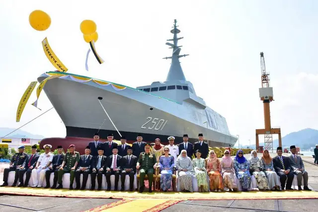 Royal Malaysian Navy Launched Its First Lcs Gowind Frigate Kd Maharaja Lela