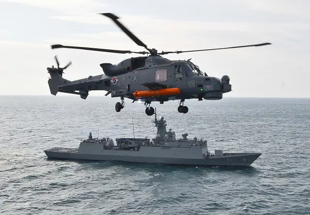 ROK Navy AW159 Wildcat helicopter ASW exercise frigate Gwangju 1