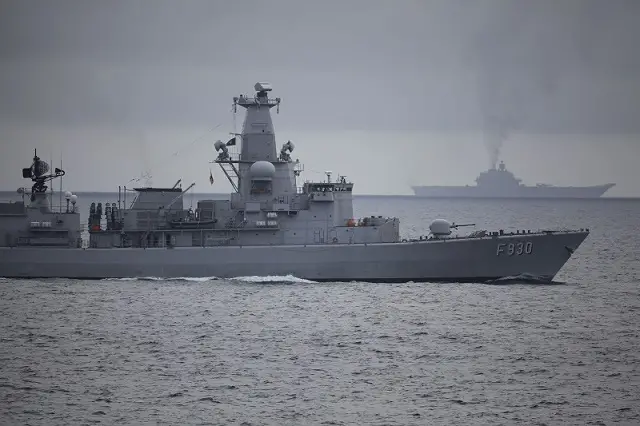 NATO Belgian Frigate Russian Aircraft Carrier