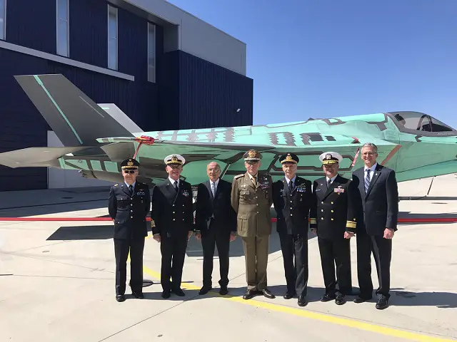 First F-35B STOVL Aircraft for Italian Navy Rolled Out of Italian Production Facility 