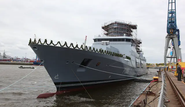 Fourth & Final Germany Navy F125-class Frigate Rheinland-Pfalz Christened in Hamburg