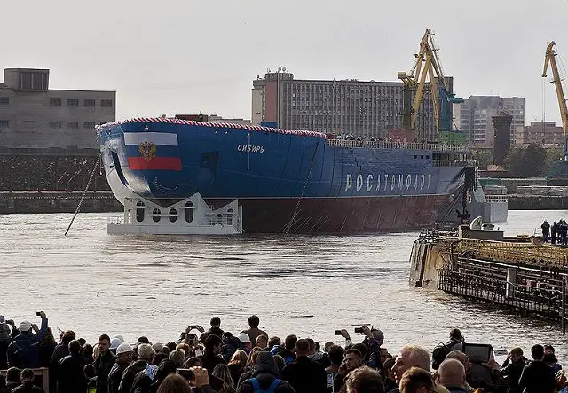 Russia Launched the Second Project 22220 Nuclear Icebreaker Sibir 2