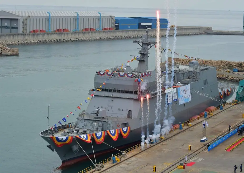 HHI Launched First Auxiliary Training Ship Hansando for ROK Navy