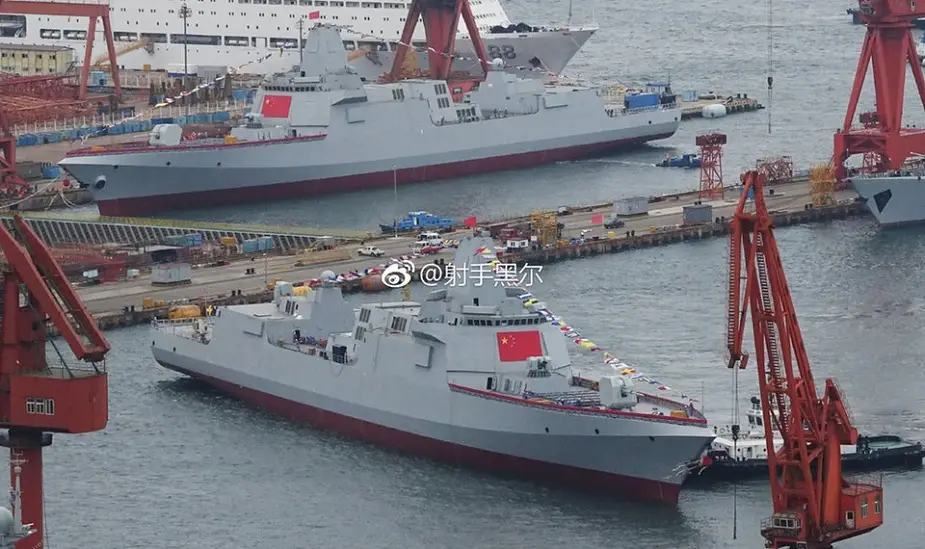 Run runes de la armada Two_Type_055_Destroyers_for_PLAN_Launched_Together_in_China