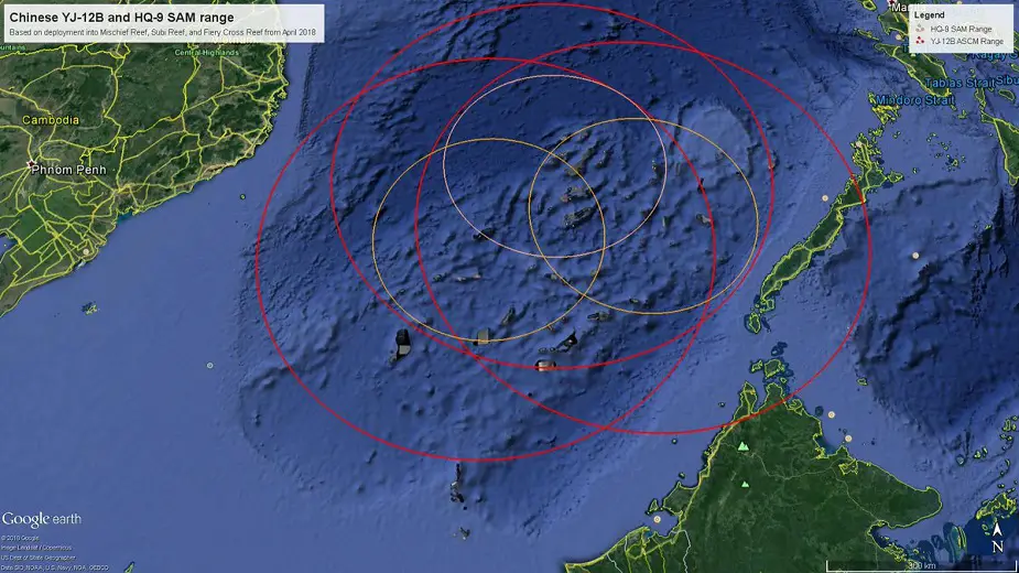 China Deploys YJ 12B and HQ 9B Missiles on South China Sea Islands 2