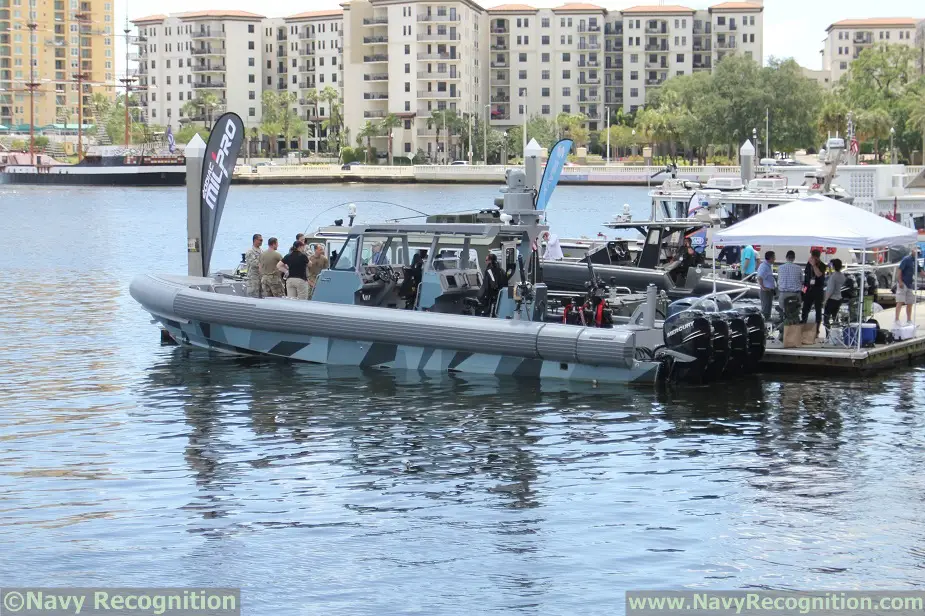 SOFIC 2018 Zodiac Milpro Demonstrating its new H 1300 Interceptor