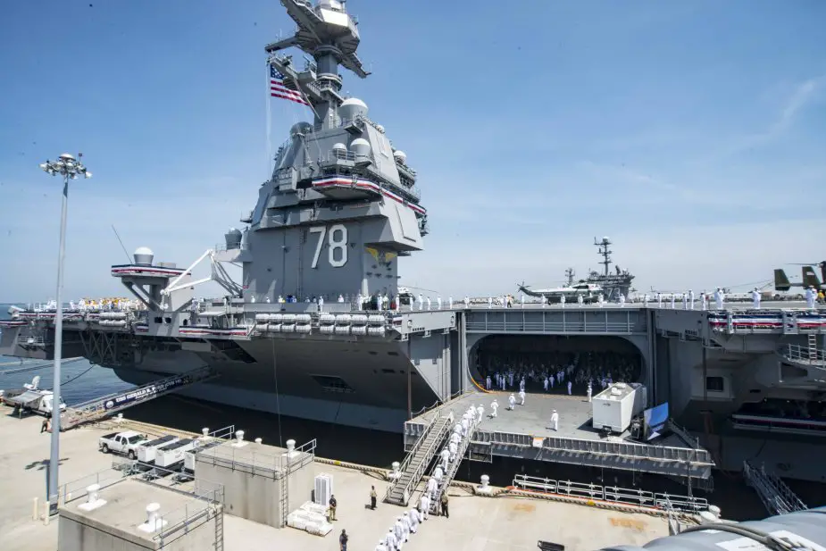 Ford class USS Gerald R. Ford CVN 78 at Norfolk in 2017