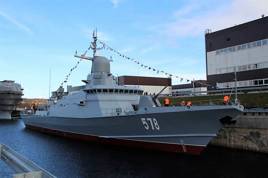 Russias Pella shipyard Launched Karakurt class Corvette Burya 