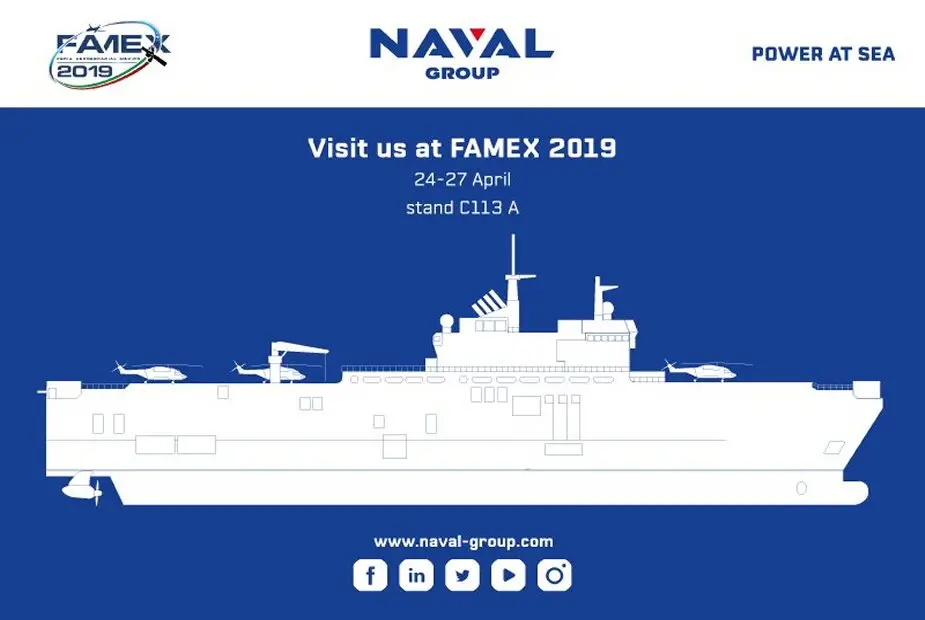 Naval Group is exhibiting at FAMEX 2019