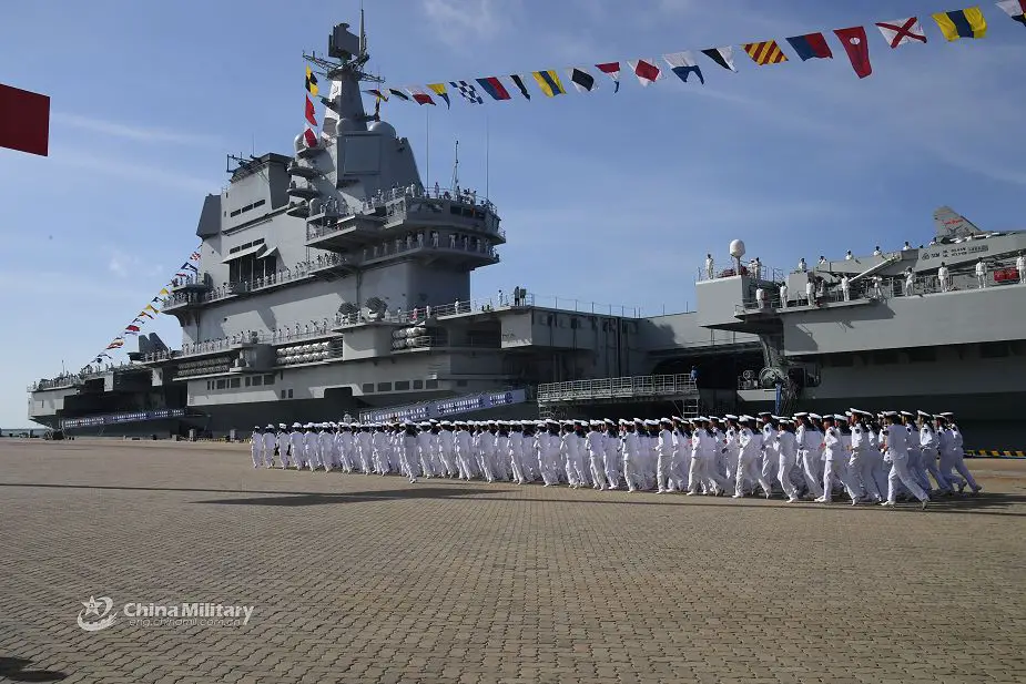 China releases first pictures of Shandong Chinese made aircraft carrier a naval port in Sanya 925 002