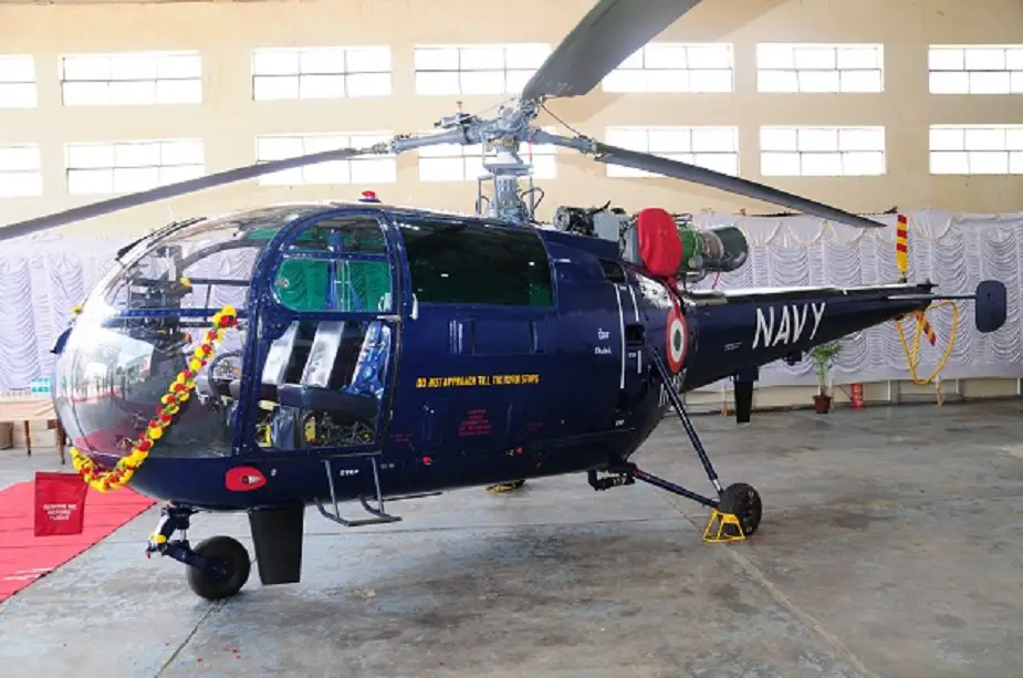 HAL delivers Chetak helicopter to Indian Navy