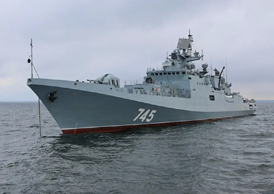Indian frigate of Russian design armed with BrahMos missiles