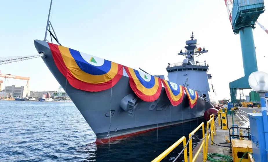 South Korean Navy launched third new FFG II Seoul frigate