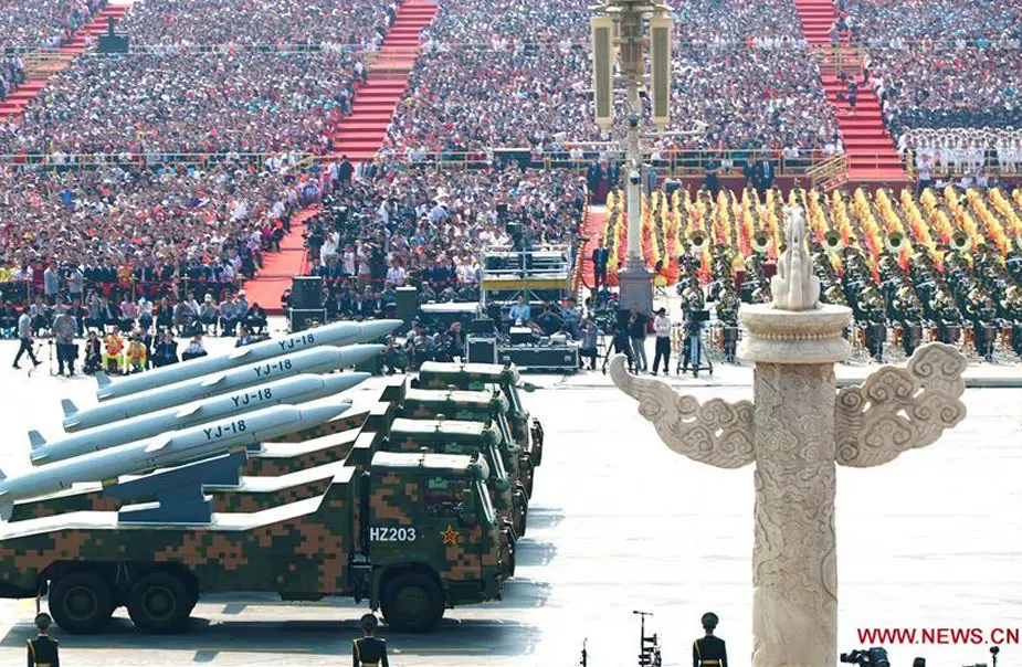 Anti ship cruise missiles and Ship borne air defense system unveiled at Chinese National Day military parade 925 001