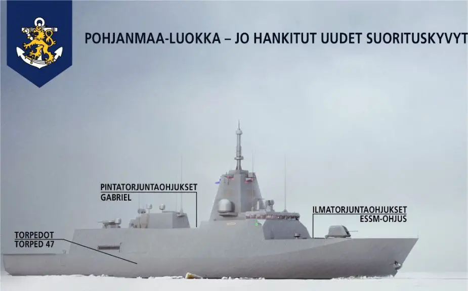Finland has selected Company SAAB as combat system provider for Pohjanmaa class corvettes 925 001