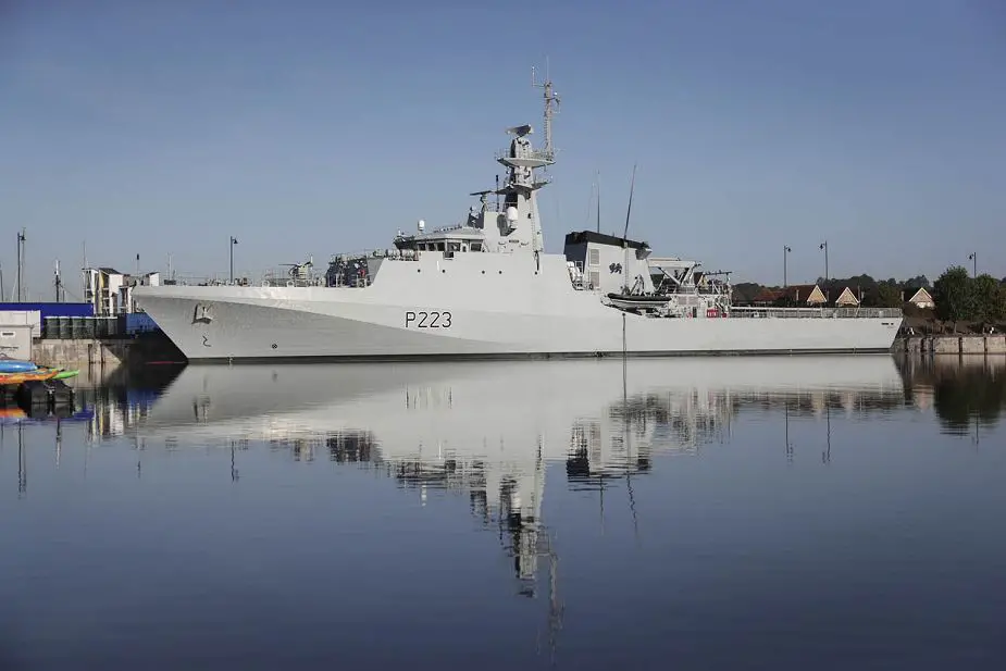 HMS Medway Offshore Patrol Vessel P223 officially commissioned by British Navy 925 001