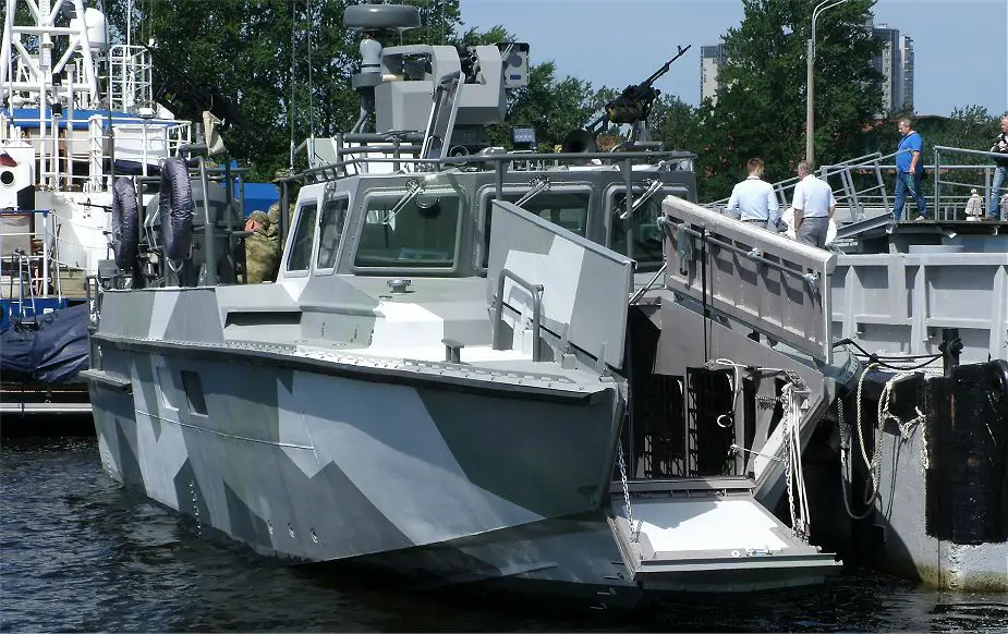 Two Raptor class patrol boats Project 03160 floated in St. Petersburg 925 001