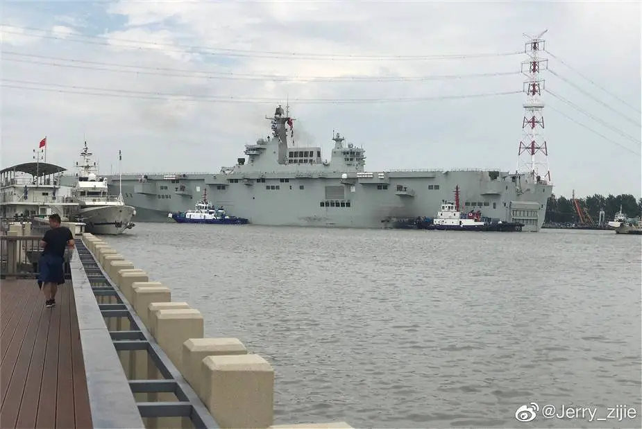 Sea trials for Chinese Navy Type 075 LHD Landing Helicopter Dock amphibious assault ship 925 001