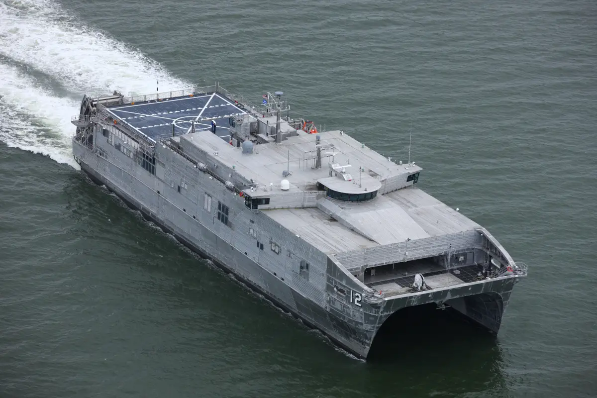 US Navy future fast transport ship USNS Newport successfully completes acceptance trials 925 001