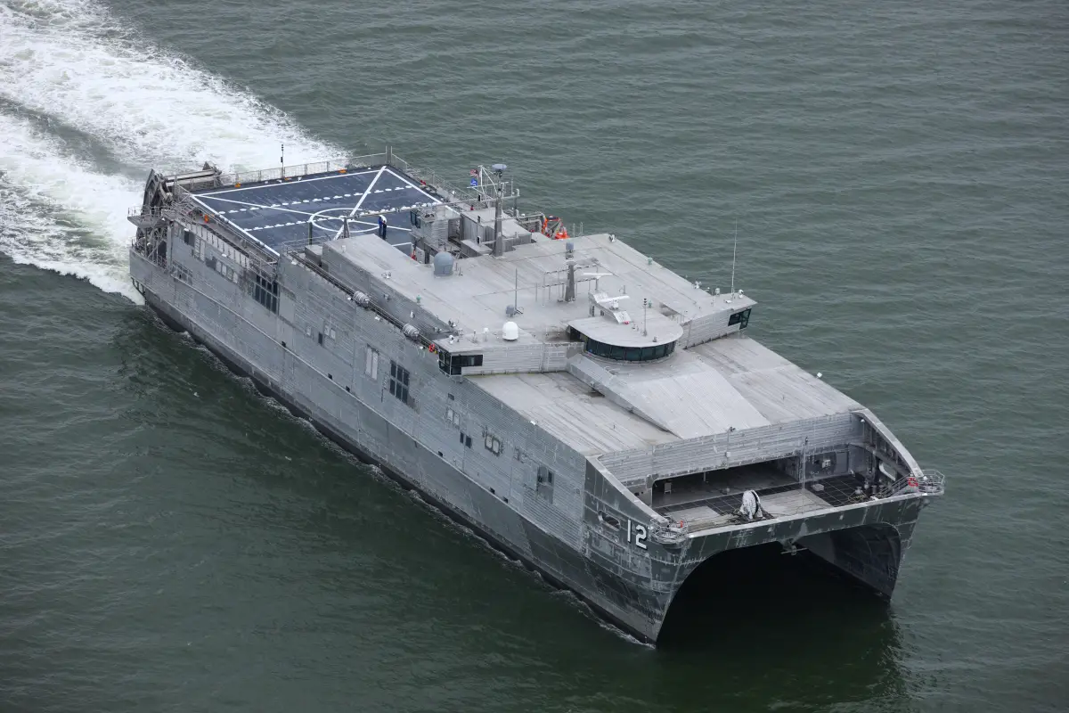 US Navy future fast transport ship USNS Newport successfully completes acceptance trials
