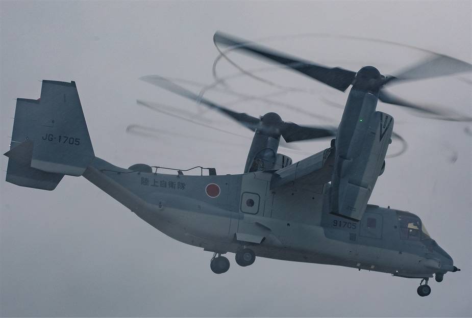 Japan officially takes delivery of first Bell Boeing tiltrotor aircraft V 22 for Japanese Self Defense Force 925 001