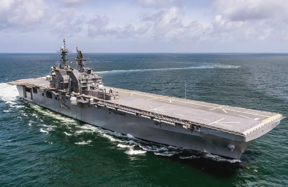 U.S. Navy new amphibious assault ship USS Tripoli LHA 7 joins the fleet 925 001