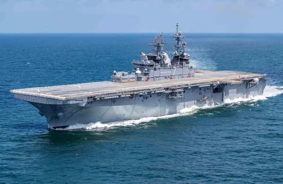 U.S. Navy new amphibious assault ship USS Tripoli LHA 7 joins the fleet