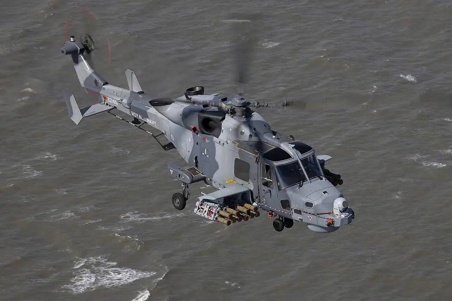 British Navy conducts test firing of new Martlet missile from Wildcat HMA Mk 2 925 002 helicopter