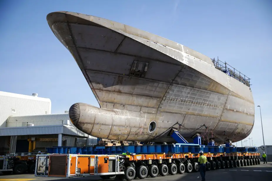 Royal Australian Navy First Offshore Patrol Vessel Arafura coming together 925 001