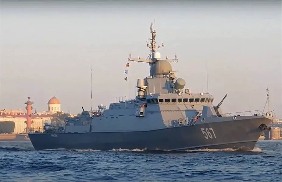 Russian Navy Odintsovo Karakurt class corvette sailed out to Baltic Sea for running trials 925 001