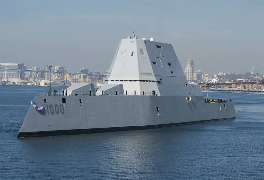 US Navy USS Zumwalt DDG 1000 completes firing test of Mark 46 MOD 2 Gun Weapon System 925 001