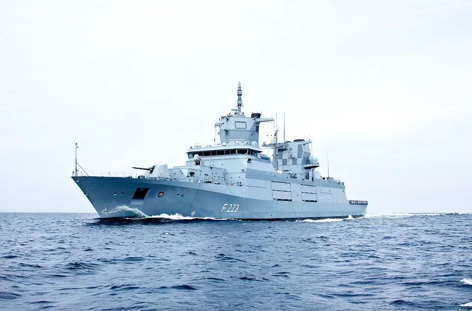 German Navy takes delivery of F125 Baden Württemberg class frigate NORDRHEIN WESTFALEN 925 001