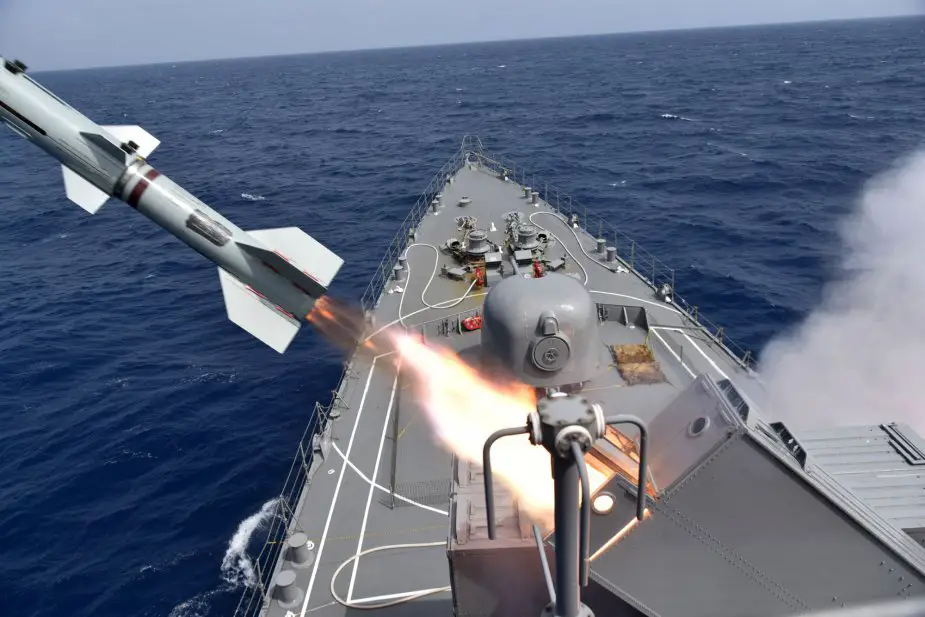 Japan Maritime Self-Defense Force conducts rocket firing exercises