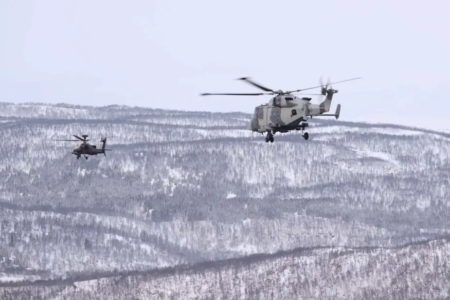 Royal Navy work with Apache helicopters during Cold Response Excercise 925 001