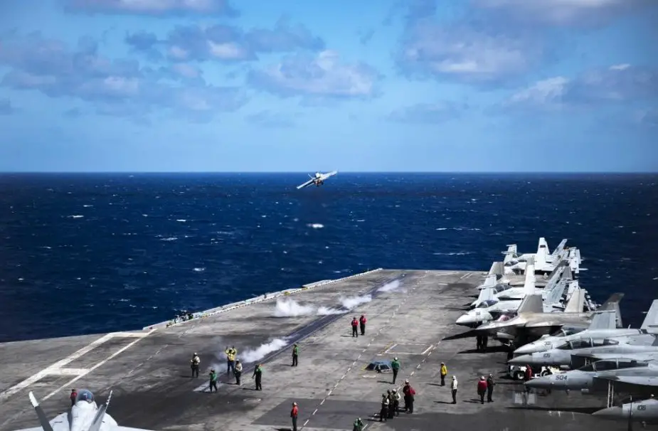 USS Carl Vinson conducts flight operations with F/A-18E near China