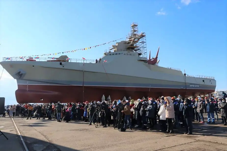 Russian Vyborg Shipyard laid the Purga ice class coastguard ship of project 23550 925 001