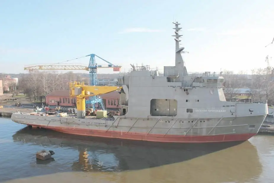 Russian Vyborg Shipyard laid the Purga ice class coastguard ship of project 23550 925 001