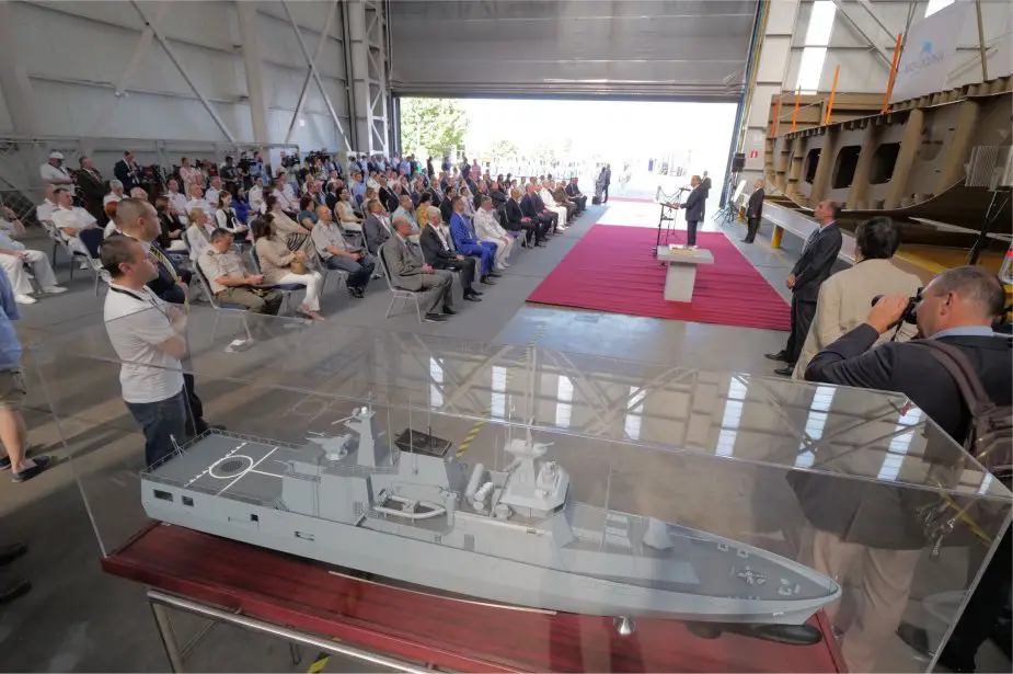 Russian Vyborg Shipyard laid the Purga ice class coastguard ship of project 23550 925 001