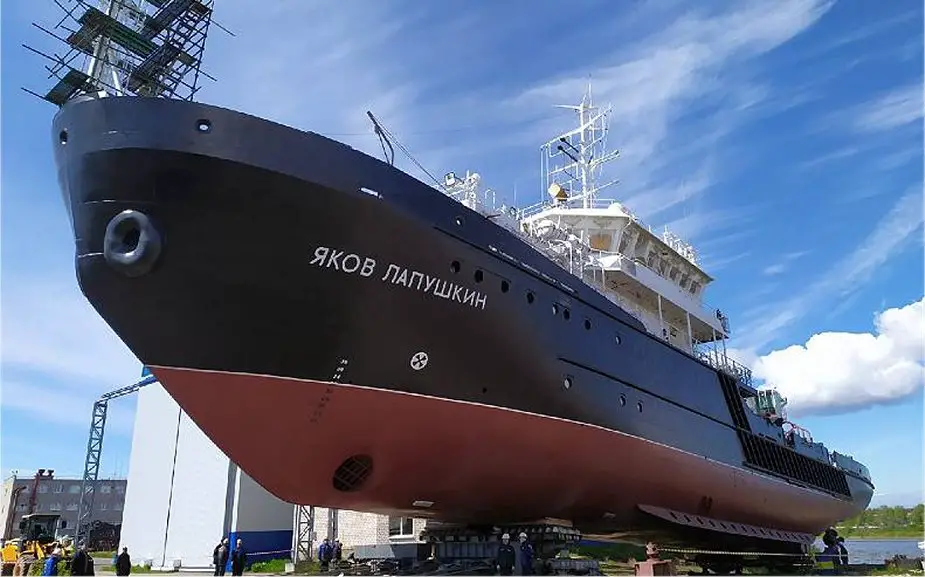 Russian Vyborg Shipyard laid the Purga ice class coastguard ship of project 23550 925 001