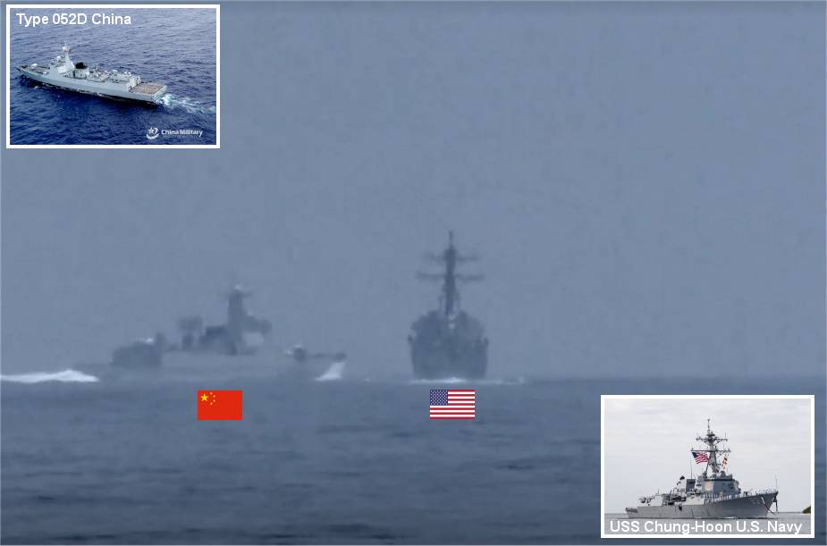 Tensions Escalate Chinese Warships Close Encounter with U.S. Navys USS Chung Hoon Sparks New Concerns in Taiwan Strait 925 001