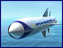 The BRAHMOS supersonic cruise missile was successfully test fired from the Indian Navy's newest guided missile frigate INS Tarkash off the coast of Goa ?? 22nd of May 2013. The missile performed high-level “C” maneuvere at pre-determined flight path and successfully hit the target. The surface-to-surface missile, having a range of 290-km, was test launched from the Russian-built Project 1135.6 class warship at 1100 hrs on the 22nd of May 2013.