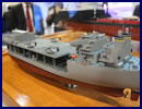 At the Navy League’s 2014 Sea-Air-Space Exposition, General Dynamics NASSCO is showing a model of its Afloat Forward Staging Base (AFSB) ship. The ship is designed to facilitate a wide variety of future mission sets in support of special operations.