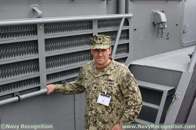 Navy Expeditionary Combat Command was showcasing its brand new MK VI Patrol Boat (PB) during Sea-Air-Space 2015. Navy Recognition discussed with Commander Pete Berning, U.S. Navy Coastal Riverine Force, (whom we already met last year). The MK VI is a next generation PB and the latest addition to the US Navy fleet.