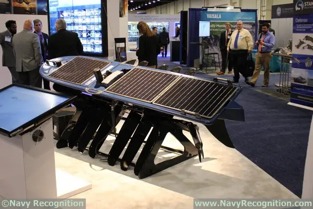 During Sea-Air-Space 2016, Boeing and its partner Liquid Robotics were showcasing the Sensor Hosting Autonomous Remote Craft (SHARC). The SHARC is based on Liquid Robotics' Wave Glider SV3, a unique wave and solar propelled 2 parts system (one on the surface, the other under water). 