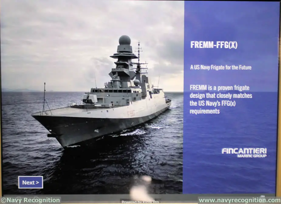 FFG X frigate contenders Fincantieri FREMM 1 SNA 2018