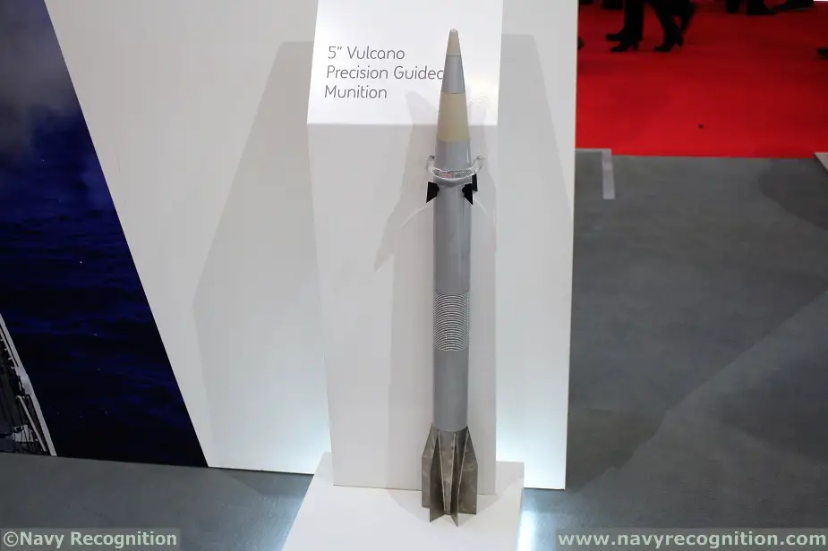 Euronaval 2018 BAE Systems Vulcano Precision Guided Munition Mk 45 Naval Gun
