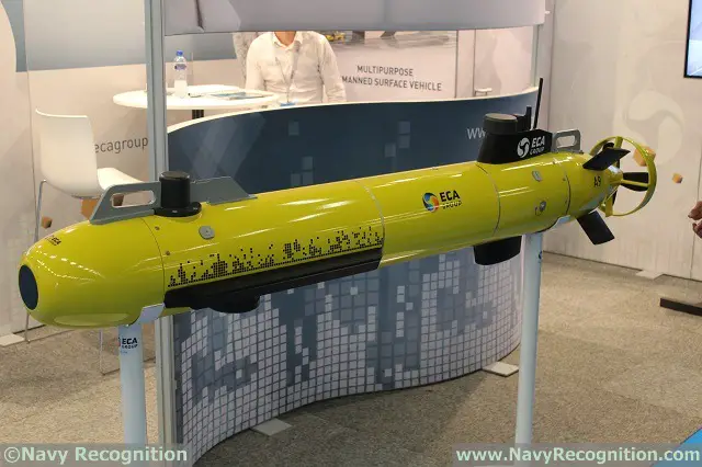 At the UDT 2015 Undersea Defence Technology exhibition and conference currently taking place in the maritime city of Rotterdam, Netherlands, ECA Group of France is showcasing its A9 autonomous underwater vehicle (AUV). The ECA Group has a full range of AUVs, spanning from the most compact A9 (on display at UDT 2015) to the largest versions of A27 and ALISTAR3000. They all share the same IT architecture, autonomous software and supervision interface.